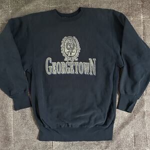 Mens Vintage 90s Champion Reverse Weave Georgetown Hoyas Crewneck Sweatshirt 2XL